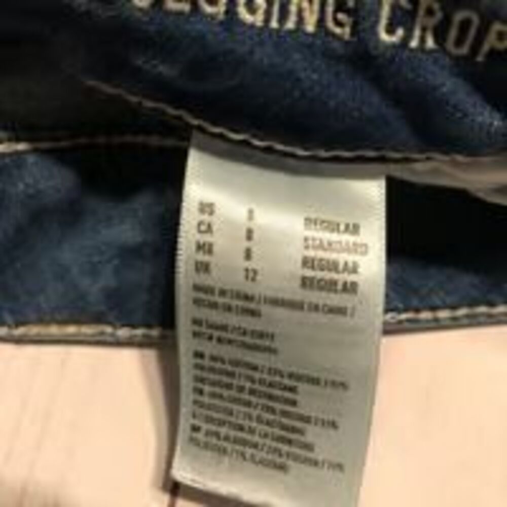 Women’s American Eagle super stretch jeans distressed destroyed sz 8 cropped 29 - Picture 7 of 10